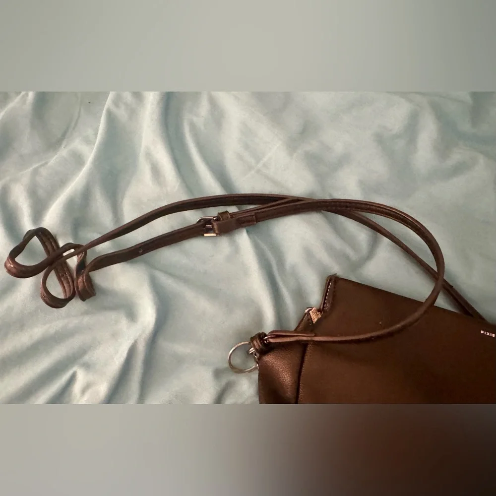 Pixie Mood Vegan Black Leather Purse Crossbody. Cork